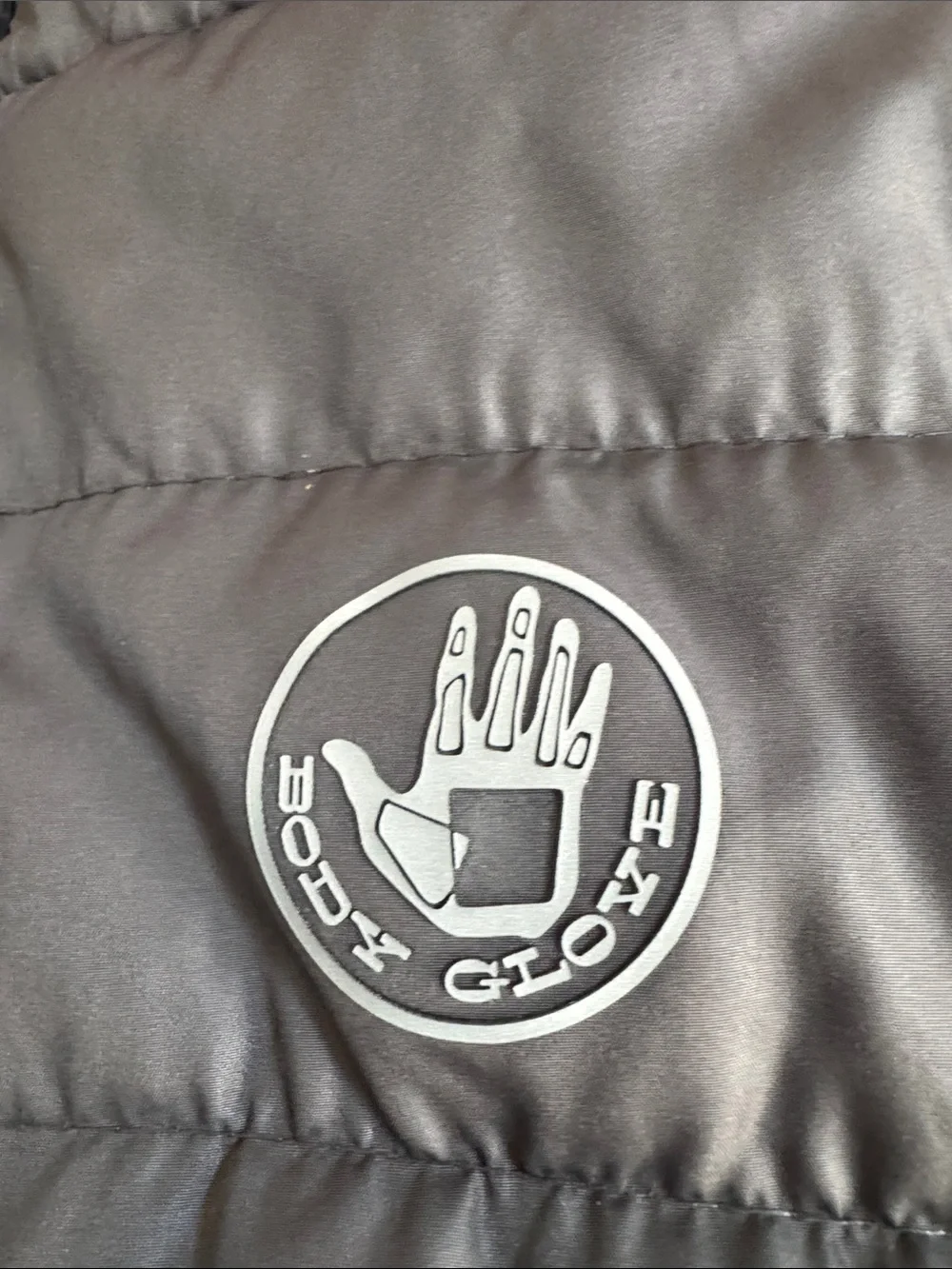 Body Glove boys Gray Puffer Jacket with White Logo Sz 10